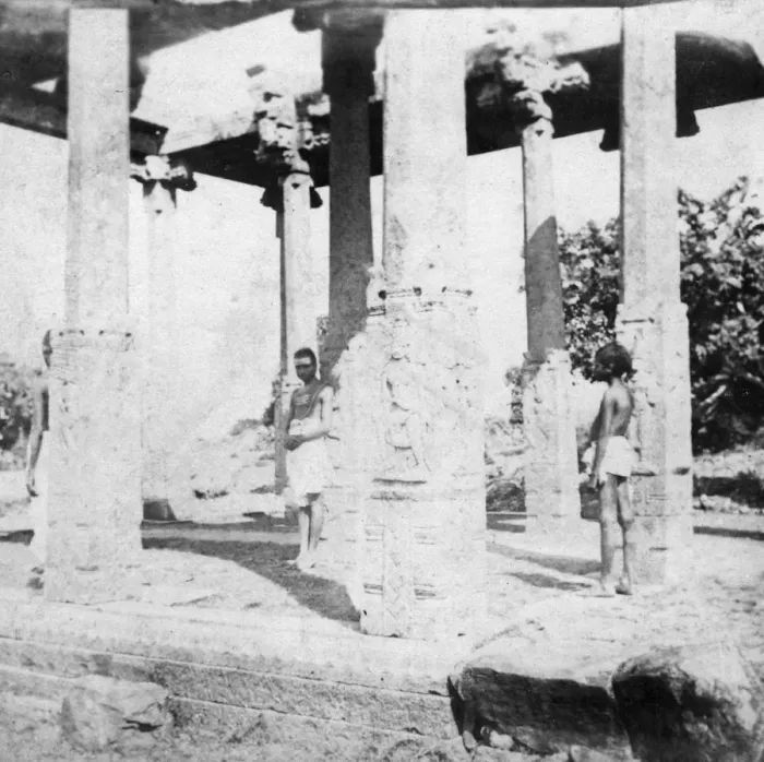 Framed Print : A ruined temple near Madras, India, 1874 Framed Print : A ruined temple near Madras, India, 1874
