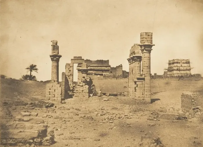 Framed Print : Ruines du Temple d Herment (Hermentis), 1849-50. Creator: Maxime du Camp Framed Print : Ruines du Temple d Herment (Hermentis), 1849-50. Creator: Maxime du Camp