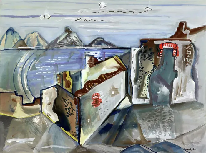 Framed Print : Ruins, 1937. Creator: Frances Hodgkins Framed Print : Ruins, 1937. Creator: Frances Hodgkins
