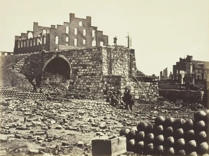 Framed Print : Ruins of Arsenal, Richmond, Virginia, April 1863. Creator: Alexander Gardner Framed Print : Ruins of Arsenal, Richmond, Virginia, April 1863. Creator: Alexander Gardner