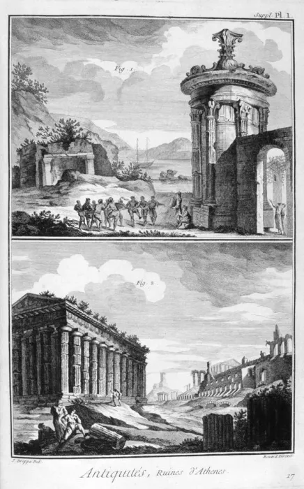 Framed Print : Ruins of Athens, 1751-1777. Artist: Bernard Framed Print : Ruins of Athens, 1751-1777. Artist: Bernard