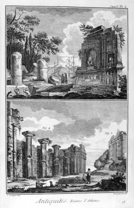 Framed Print : Ruins of Athens, 1751-1777. Artist: Bernard Framed Print : Ruins of Athens, 1751-1777. Artist: Bernard