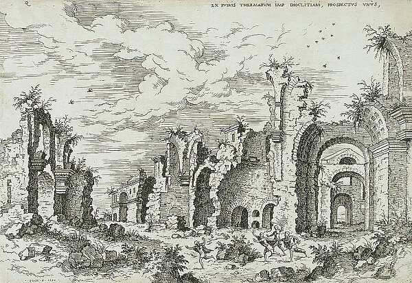 Ruins of Baths of Diocletian, 1550. Creator: Hieronymus Cock