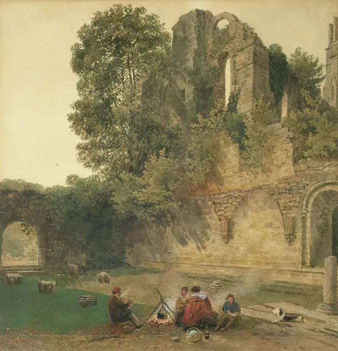 Framed Print : Ruins of a Bishop's Palace, Lincoln, 1825-1849. Creator: Peter de Wint. Ruins of a Bishop's Palace, Lincoln, 1825-1849. Creator: Peter de Wint