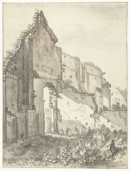Framed Print : Ruins of a building in Utrecht, 1674. Creator: Herman Saftleven the Younger Framed Print : Ruins of a building in Utrecht, 1674. Creator: Herman Saftleven the Younger