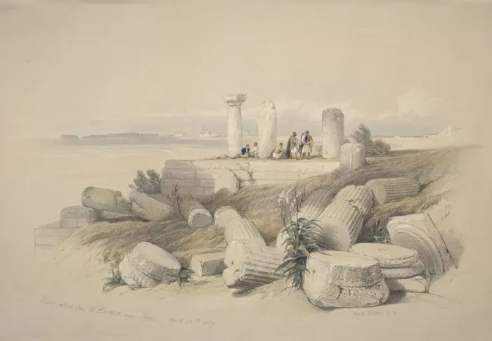 Framed Print : Ruins Called Om El Hamed near Tyre, 1839. Creator: David Roberts (British, 1796-1864) Framed Print : Ruins Called Om El Hamed near Tyre, 1839. Creator: David Roberts (British, 1796-1864)