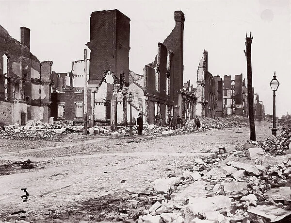 Ruins in Carey Street, Richmond, 1865. Creators: Thomas C. Roche, Alexander Gardner