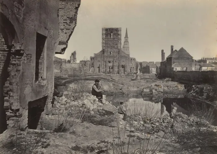 Framed Print : Ruins in Charleston, South Carolina, 1860s. Creator: George N. Barnard Framed Print : Ruins in Charleston, South Carolina, 1860s. Creator: George N. Barnard