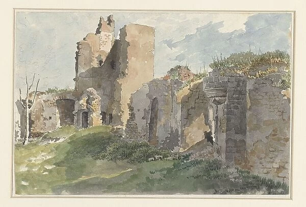 Ruins of the Château de Chevreuse, 1821. Creator: Anon
