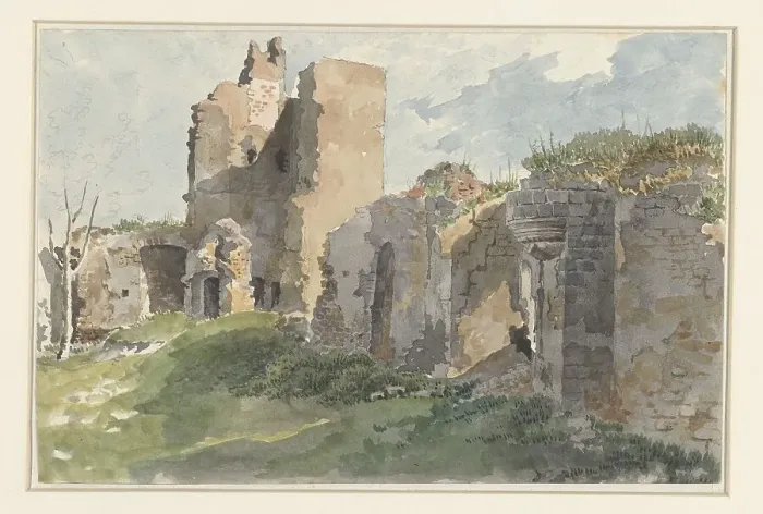 Framed Print : Ruins of the Château de Chevreuse, 1821. Creator: Anon Framed Print : Ruins of the Château de Chevreuse, 1821. Creator: Anon