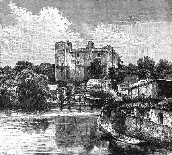 Ruins of Chateau de Clisson, France, 1898. Artist: Barbant