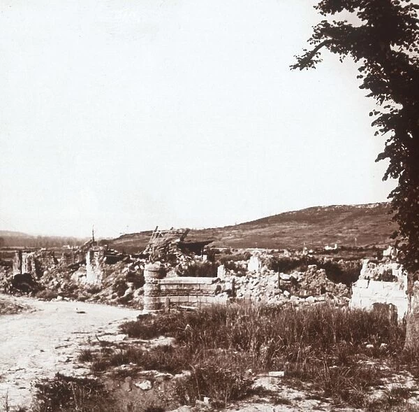 Ruins, Chauny, northern France, c1914-c1918