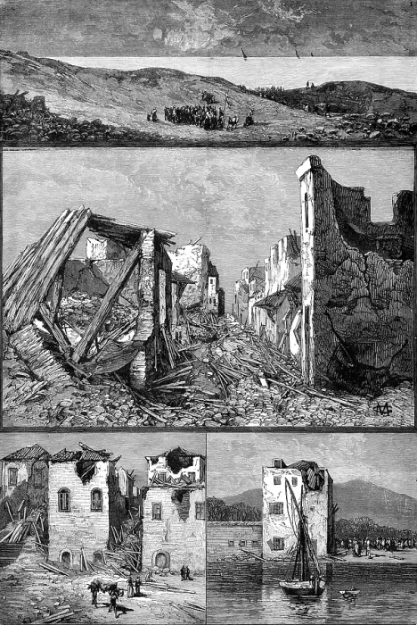 Framed Print : Ruins in Chios after the late disastrous earthquake, 1881. Creator: Unknown Framed Print : Ruins in Chios after the late disastrous earthquake, 1881. Creator: Unknown