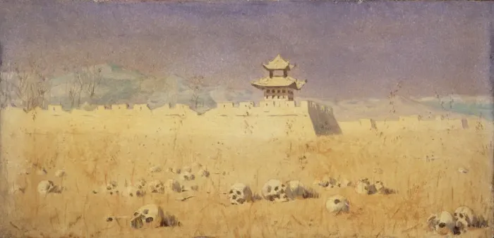 Framed Print : Ruins in Chuguchak, Xinjiang, 1869. Artist: Vereshchagin, Vasili Vasilyevich (1842-1904) Framed Print : Ruins in Chuguchak, Xinjiang, 1869. Artist: Vereshchagin, Vasili Vasilyevich (1842-1904)