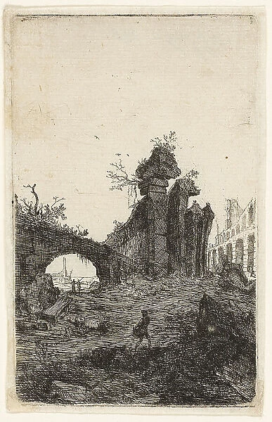 Ruins of the Coliseum, plate 10 from The Ruins of Rome, 1639 / 40. Creator: Bartholomeus Breenbergh