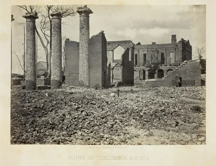 Framed Print : Ruins in Columbia, S. C. No. 2, 1865. Creator: George N. Barnard Framed Print : Ruins in Columbia, S. C. No. 2, 1865. Creator: George N. Barnard
