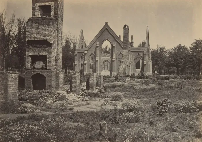 Framed Print : Ruins in Columbia, South Carolina, 1860s. Creator: George N. Barnard Framed Print : Ruins in Columbia, South Carolina, 1860s. Creator: George N. Barnard