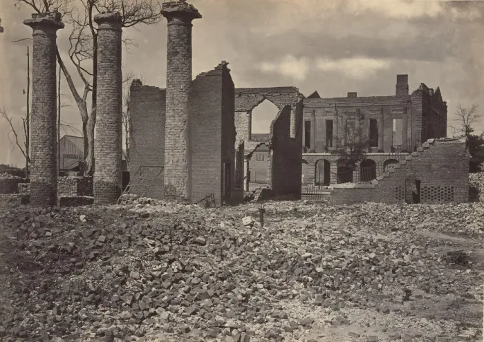Framed Print : Ruins in Columbia, South Carolina No. 2, 1860s. Creator: George N. Barnard Framed Print : Ruins in Columbia, South Carolina No. 2, 1860s. Creator: George N. Barnard