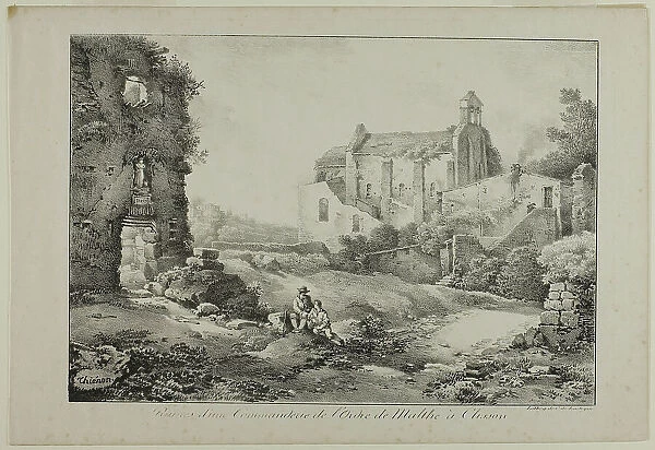 Ruins of the Commanding Post of the Order of Malta, Clisson, 1817. Creator: Claude Thiénon