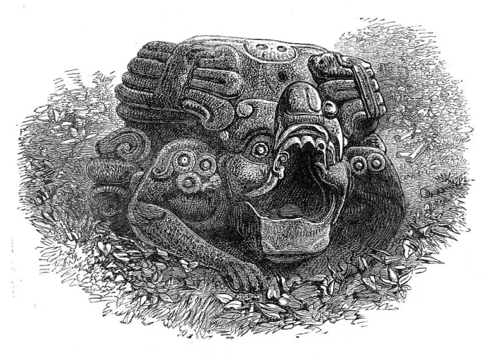 Framed Print : The Ruins of Copan, Central America: altar-stone, 1864. Creator: Unknown Framed Print : The Ruins of Copan, Central America: altar-stone, 1864. Creator: Unknown
