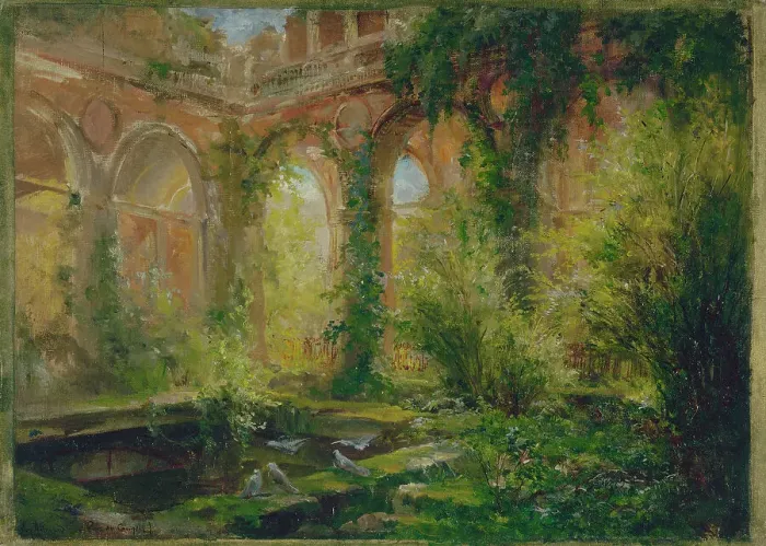Framed Print : Ruins of the Court of Audit: entertainment room, c1875. Creator: Jean Baptiste Edmond Allouard Framed Print : Ruins of the Court of Audit: entertainment room, c1875. Creator: Jean Baptiste Edmond Allouard
