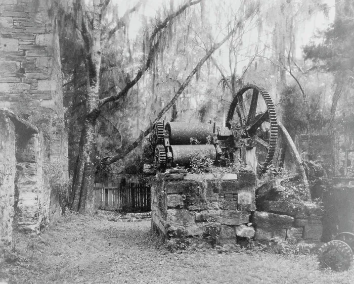 Framed Print : Ruins of an early sugar mill, Orange City, Volusia Co. Florida, between 1936 and 1939. Creator: Frances Benjamin Johnston Framed Print : Ruins of an early sugar mill, Orange City, Volusia Co. Florida, between 1936 and 1939. Creator: Frances Benjamin Johnston