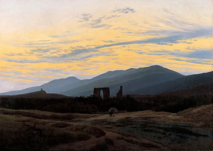 Framed Print : Ruins of Eldena Abbey in the Riesengebirge, ca 1834. Artist: Friedrich, Caspar David (1774-1840) Framed Print : Ruins of Eldena Abbey in the Riesengebirge, ca 1834. Artist: Friedrich, Caspar David (1774-1840)