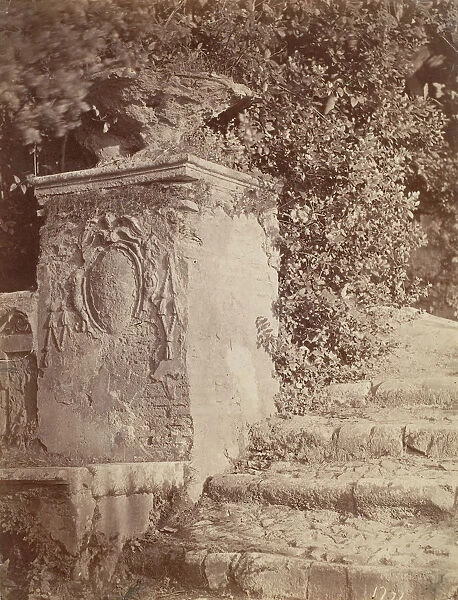 [Ruins in a Garden], 1870s. Creator: Unknown