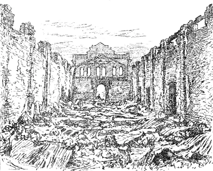 Framed Print : Ruins of the Globe Theatre, Johannesburg, after the fire, 1890. Creator: Unknown Framed Print : Ruins of the Globe Theatre, Johannesburg, after the fire, 1890. Creator: Unknown