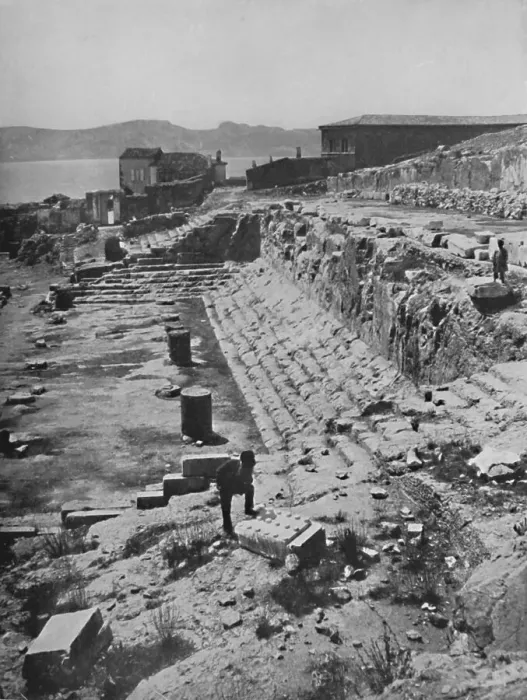 Framed Print : Ruins of the Great Temple of the Mysteries at Eleusis, 1913 Framed Print : Ruins of the Great Temple of the Mysteries at Eleusis, 1913