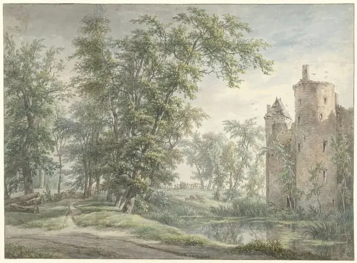 Framed Print : Ruins of De Haar Castle, 1801. Creator: Egbert van Drielst