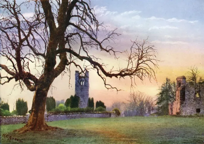 Framed Print : Ruins on the Hill of Slane, County Meath, Ireland, 1924-1926. Artist: MC Green Framed Print : Ruins on the Hill of Slane, County Meath, Ireland, 1924-1926. Artist: MC Green