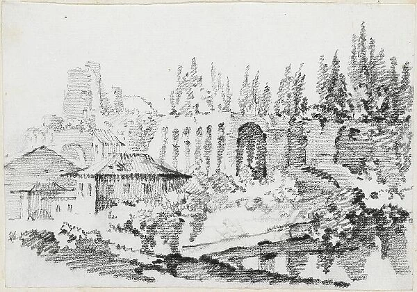 Ruins of the Imperial Palaces on the Palatine Hill, 1744 / 1750. Creator: Joseph-Marie Vien the Elder