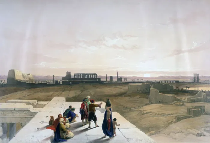 Framed Print : The Ruins of Karnak from the West, 19th century. Artist: David Roberts Framed Print : The Ruins of Karnak from the West, 19th century. Artist: David Roberts