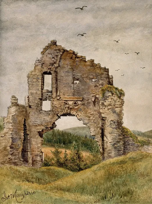 Framed Print : Ruins of Kildrummy Castle, Aberdeenshire, frequented by Sir Patrick Manson, 1889. Creator: James Billington Coughtrie Framed Print : Ruins of Kildrummy Castle, Aberdeenshire, frequented by Sir Patrick Manson, 1889. Creator: James Billington Coughtrie