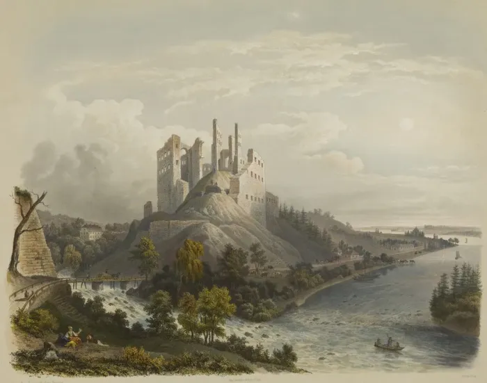 Framed Print : Ruins of the Koknese castle, 1847 Framed Print : Ruins of the Koknese castle, 1847