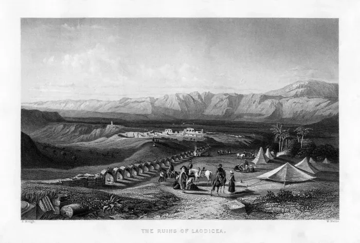 Framed Print : The ruins of Laodicea, 1887. Artist: W Wallis Framed Print : The ruins of Laodicea, 1887. Artist: W Wallis