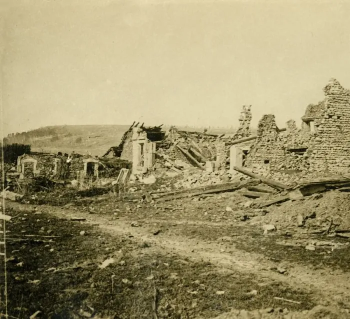 Framed Print : Ruins of Les Eparges, northern France, c1914-c1918 Framed Print : Ruins of Les Eparges, northern France, c1914-c1918