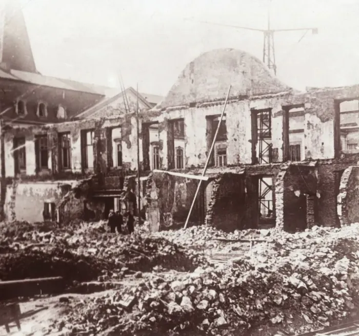 Framed Print : Ruins, Louvain, Belgium, c1914-c1918 Framed Print : Ruins, Louvain, Belgium, c1914-c1918