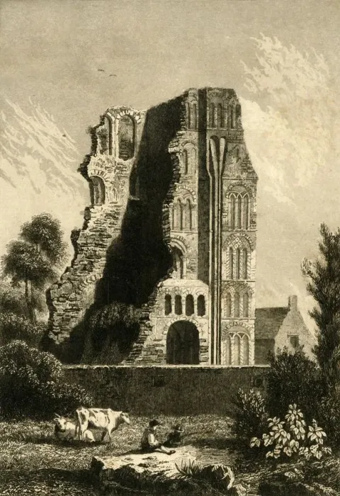 Framed Print : Ruins of a monastery at Canterbury, c1842. Creator: Gaucherel Framed Print : Ruins of a monastery at Canterbury, c1842. Creator: Gaucherel