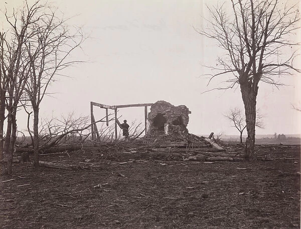 Ruins of Mrs. Henrys House, Battlefield of Bull Run, March 1862. Creator: George N