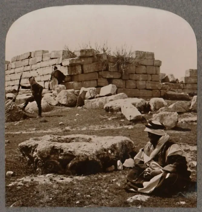 Framed Print : Ruins near Machaerus, c1900 Framed Print : Ruins near Machaerus, c1900