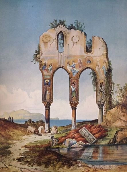 Ruins near Palermo, 1852, (1938). Artist: Felix De Lapommeraye