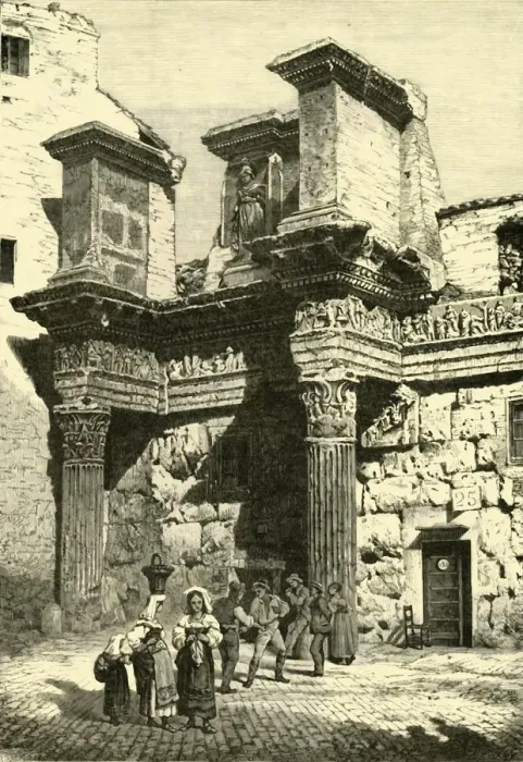 Framed Print : Ruins of Part of Nervas Forum, Rome, 1890. Creator: Unknown Framed Print : Ruins of Part of Nervas Forum, Rome, 1890. Creator: Unknown