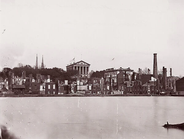 Ruins on North Bank of Canal, Richmond, 1865. Creator: Alexander Gardner