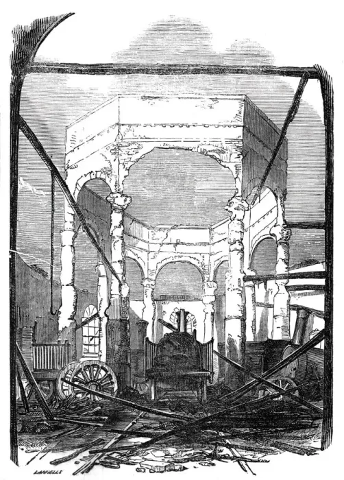Framed Print : Ruins of the Octagon Building, 1844. Creator: Ebenezer Landells Framed Print : Ruins of the Octagon Building, 1844. Creator: Ebenezer Landells