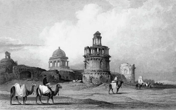 Framed Print : Ruins, - Old Delhi, 1834. Creator: Samuel Prout Framed Print : Ruins, - Old Delhi, 1834. Creator: Samuel Prout