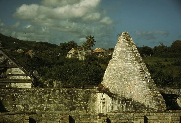 Ruins of an old sugar mill and plantation house, vicinity of Christiansted, Saint Croix, V. I. 1941. Creator: Jack Delano