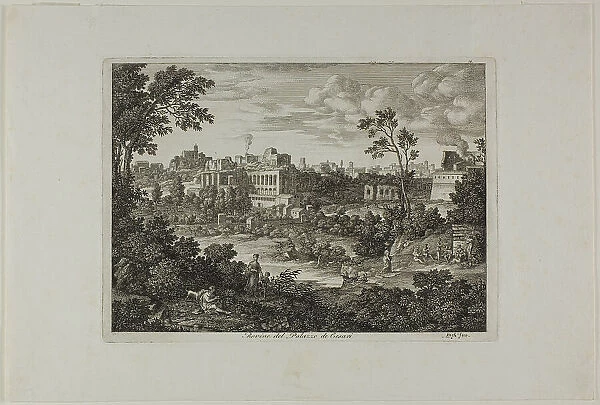 Ruins of the Palace of the Caesars, plate 18 from Die Römische Ansichten, 1810. Creator: Joseph Anton Koch