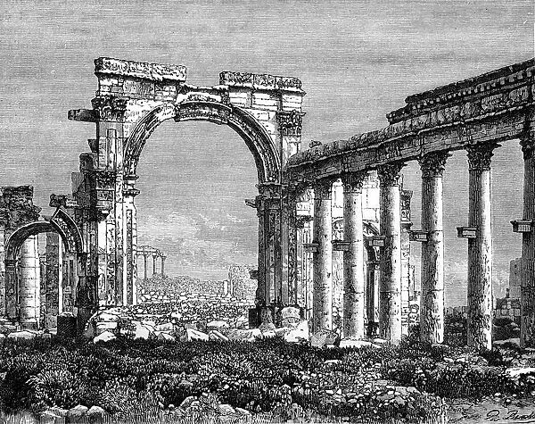 The ruins of Palmyra, Syria, 19th century. Artist: Benoist